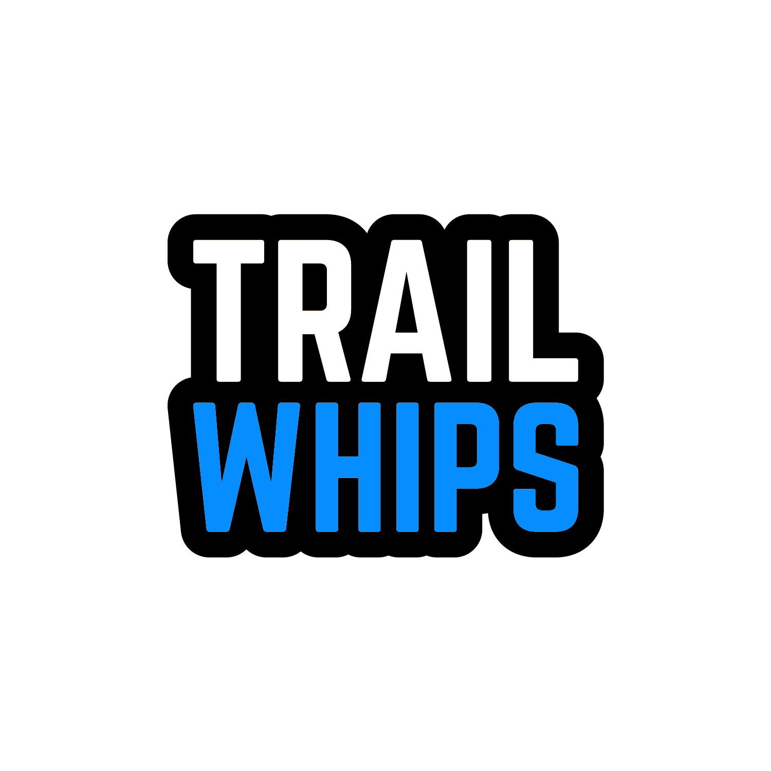 TrailWhips Bubble Square Sticker  - Black Background - TrailWhips