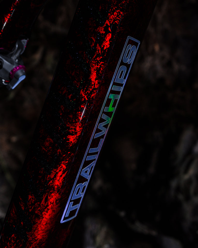TrailWhips Chrome Holographic Downtube Sticker - TrailWhips