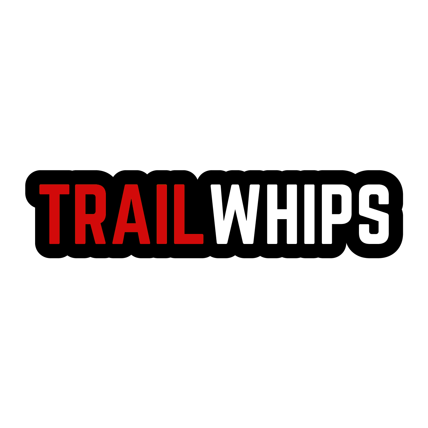 TrailWhips Bubble Rectangle Sticker - Black Background - TrailWhips